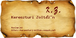 Kereszturi Zoltán névjegykártya