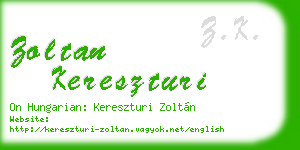 zoltan kereszturi business card