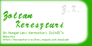 zoltan kereszturi business card